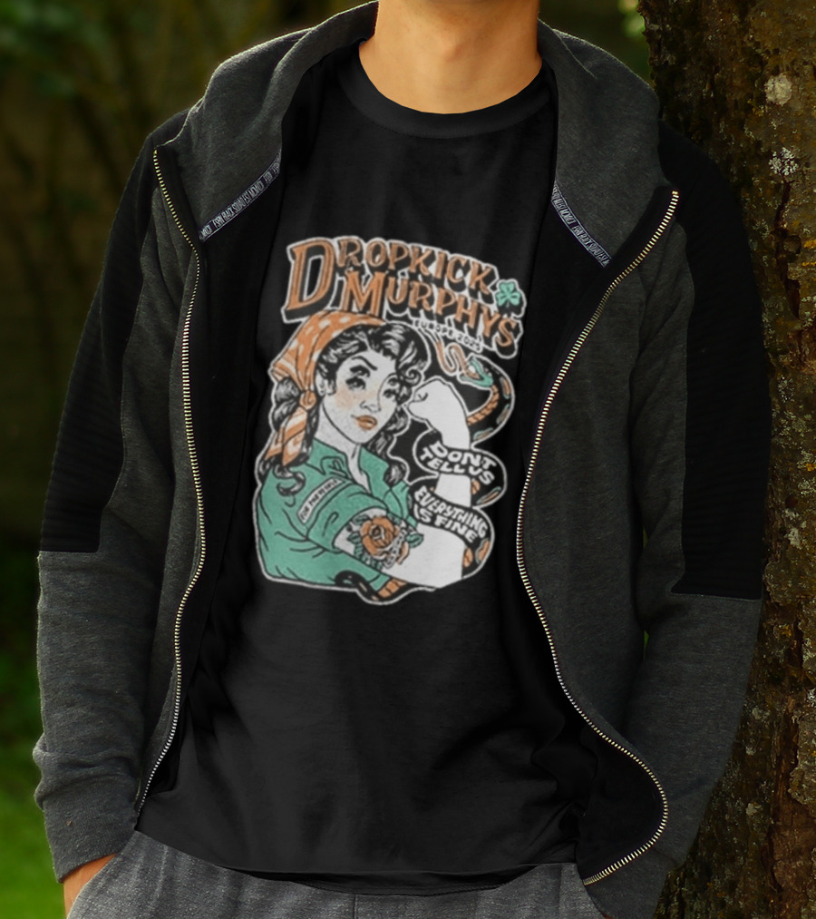 Dropkick Murphys Europe 2025 Tour Don't Tell Us Everything Is Fine Snake T-Shirt