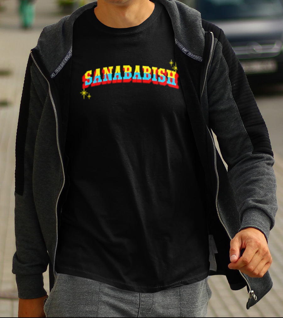 Sanababish Retro Colorful Starburst T-Shirt