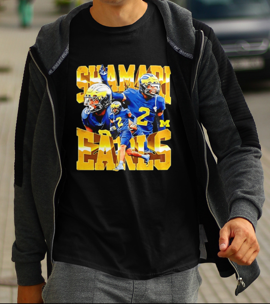 Shamari Earls 2 Michigan Wolverines NCAA Football Player Sports Fan Gear T-Shirt