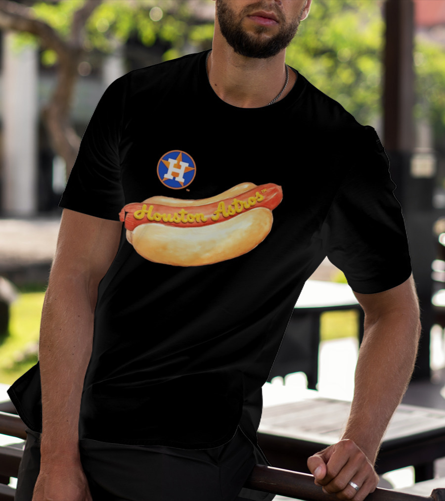 Houston Astros Hot Dog MLB 2026 Season Fan T-Shirt