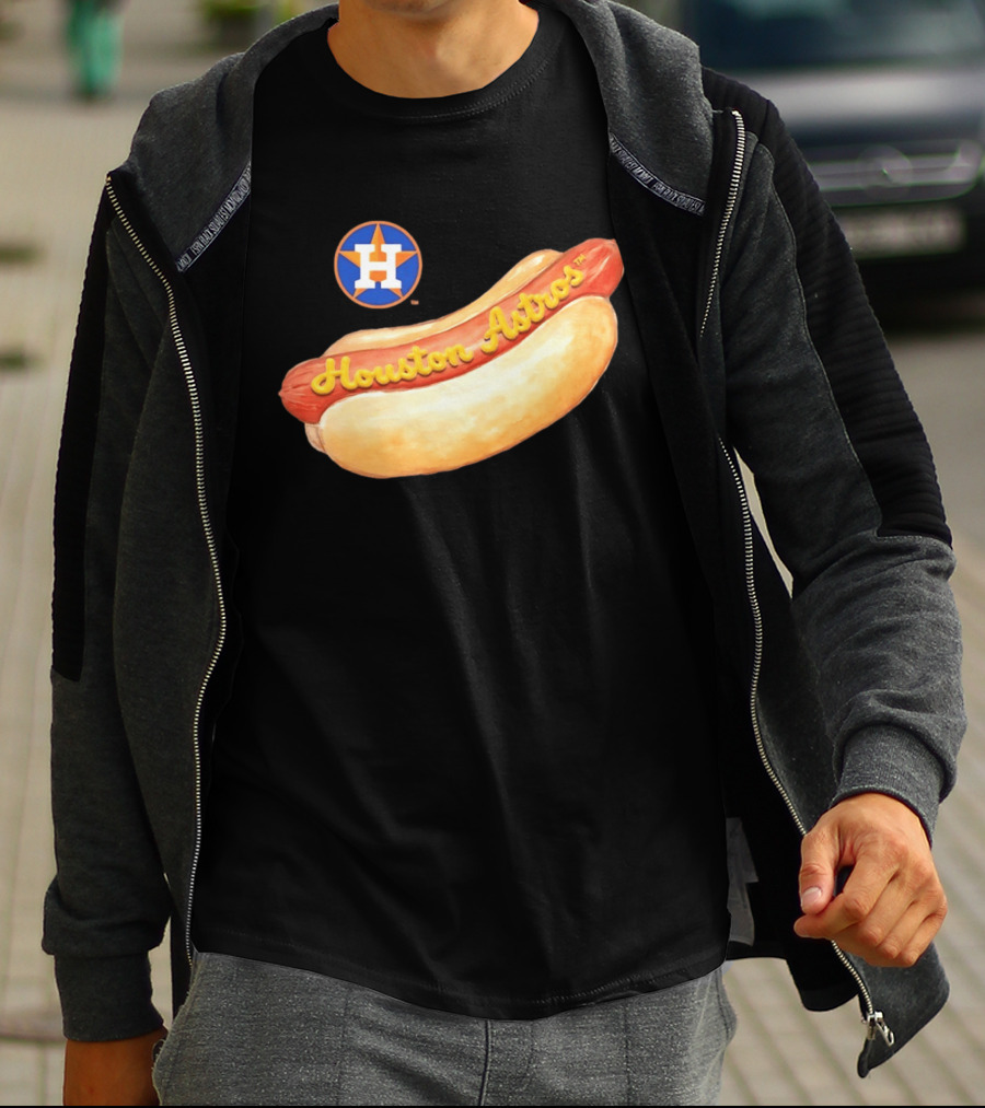 Houston Astros Hot Dog MLB 2026 Season Fan T-Shirt