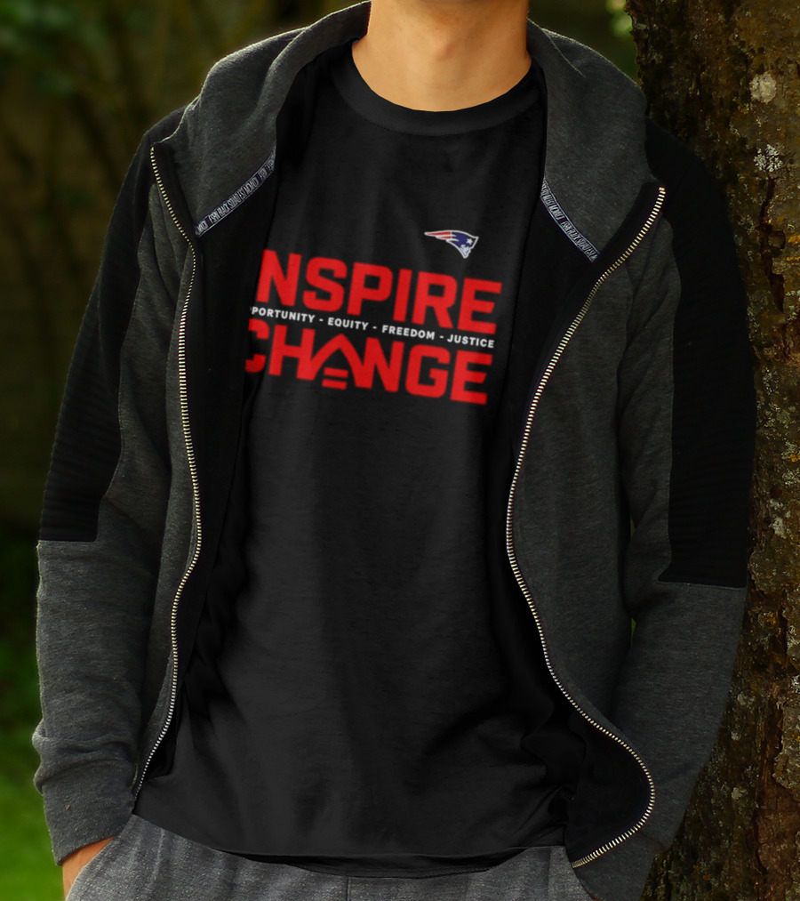 New England Patriots Inspire Change Opportunity Equity Freedom Justice T-Shirt