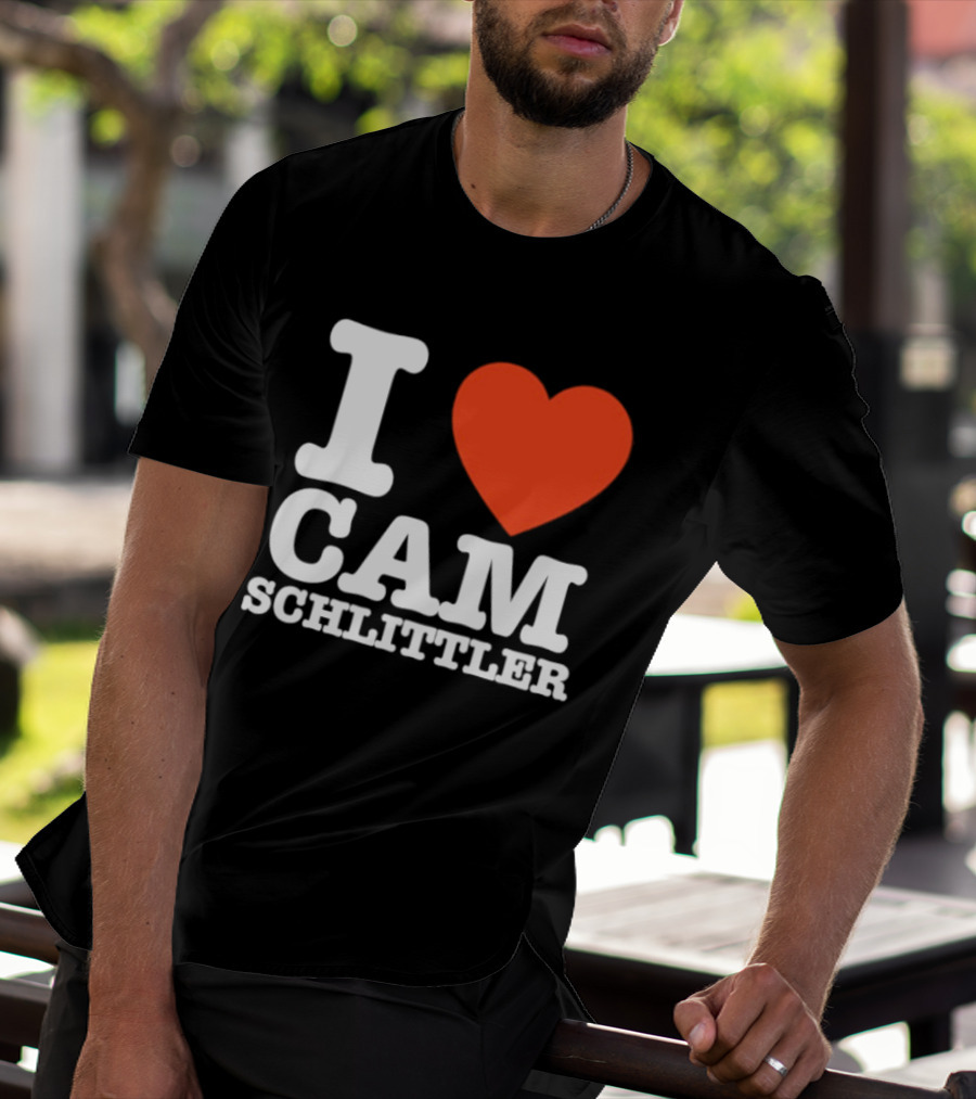 I Love Cam Schlittler Red Heart T-Shirt