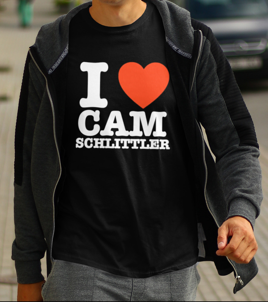 I Love Cam Schlittler Red Heart T-Shirt