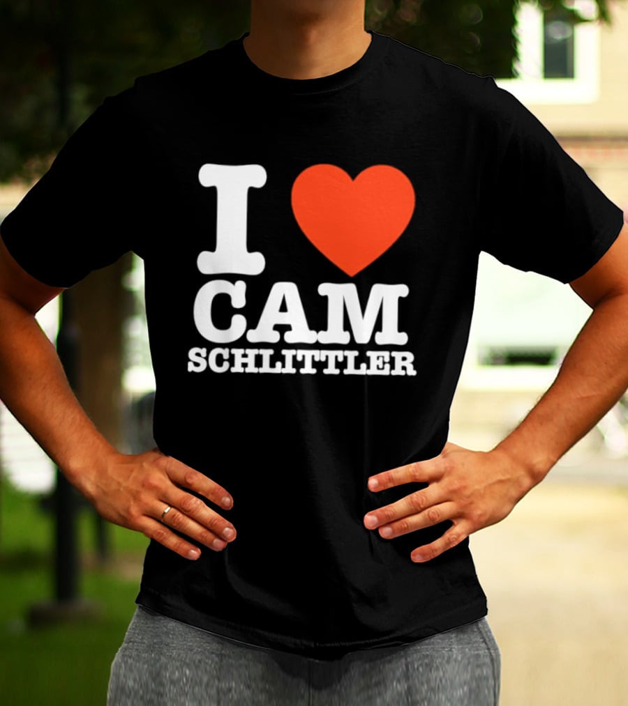 I Love Cam Schlittler Red Heart T-Shirt