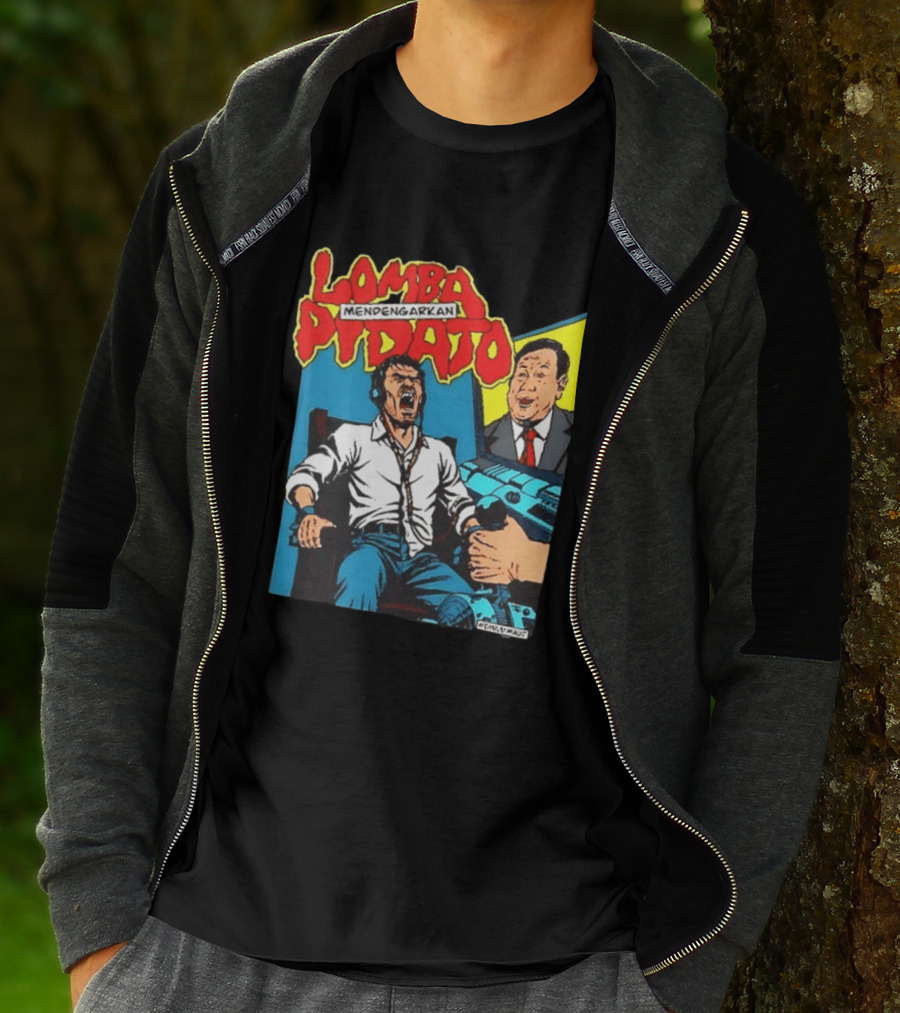 Lomba Pidato Mendengarkan Nobody Is Paying Us We All Hate Government For Free 2 Sided Comic T-Shirt