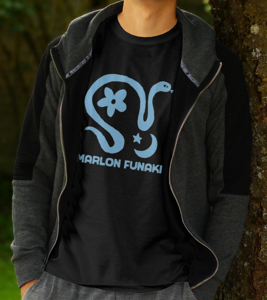 Marlon Funaki Snake Flower Star Moon T-Shirt