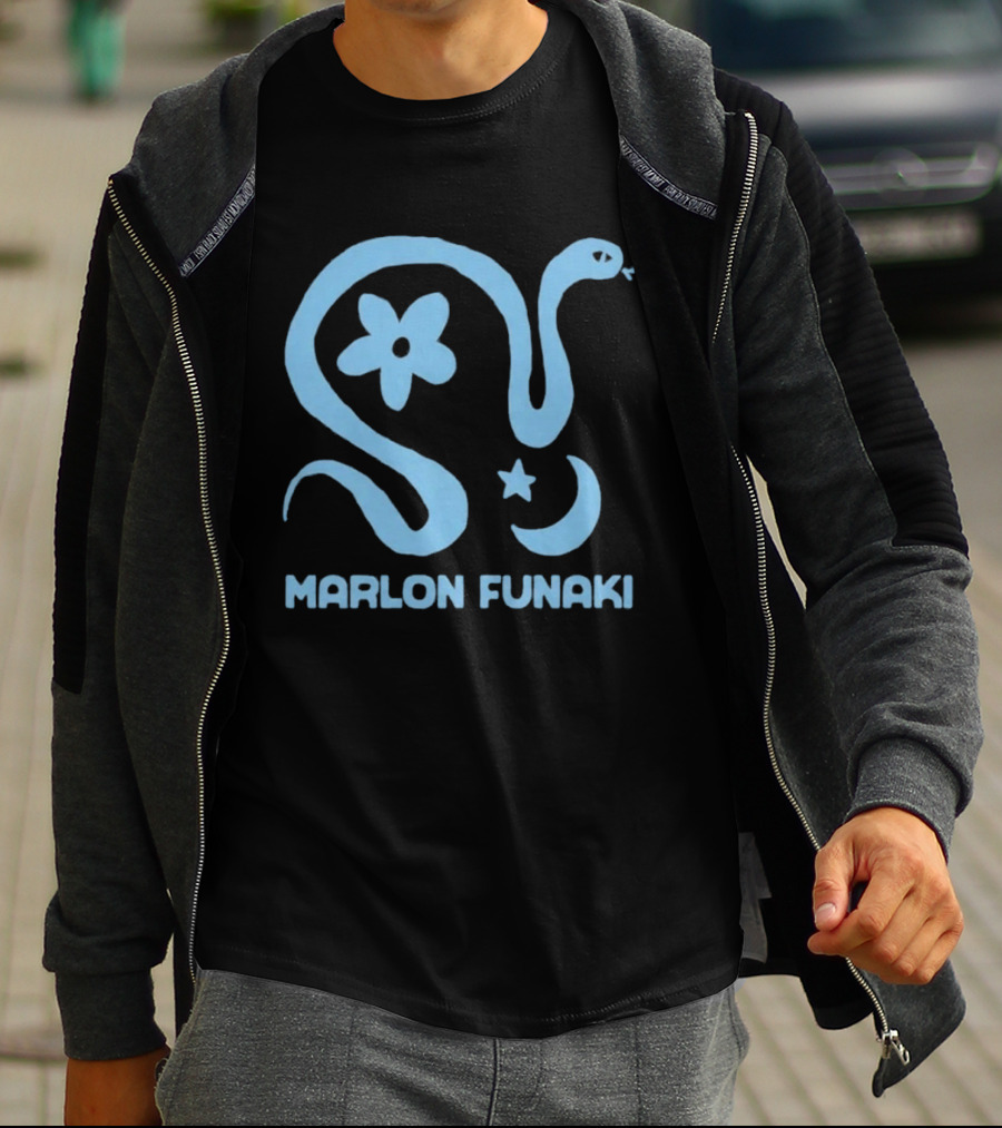 Marlon Funaki Snake Flower Star Moon T-Shirt