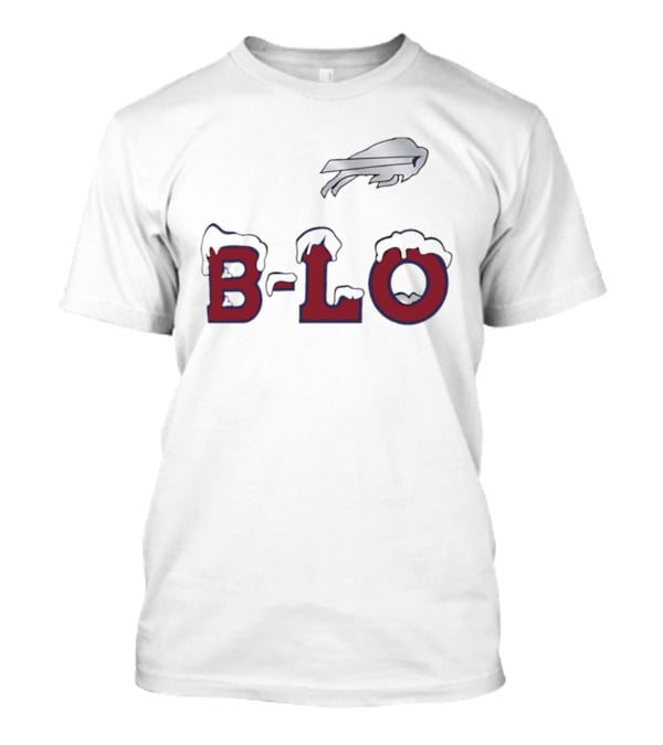B LO Buffalo Bills Snowy Logo NFL Team T-Shirt
