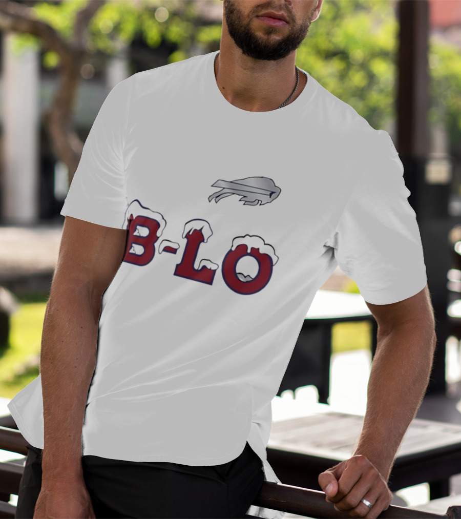 B LO Buffalo Bills Snowy Logo NFL Team T-Shirt