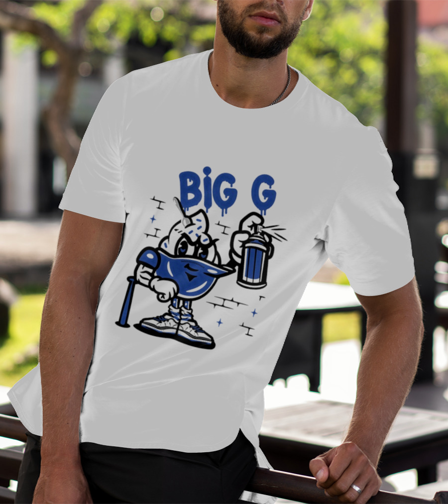 Big G New York Yankees Graffiti Street Art Character Spray Can T-Shirt