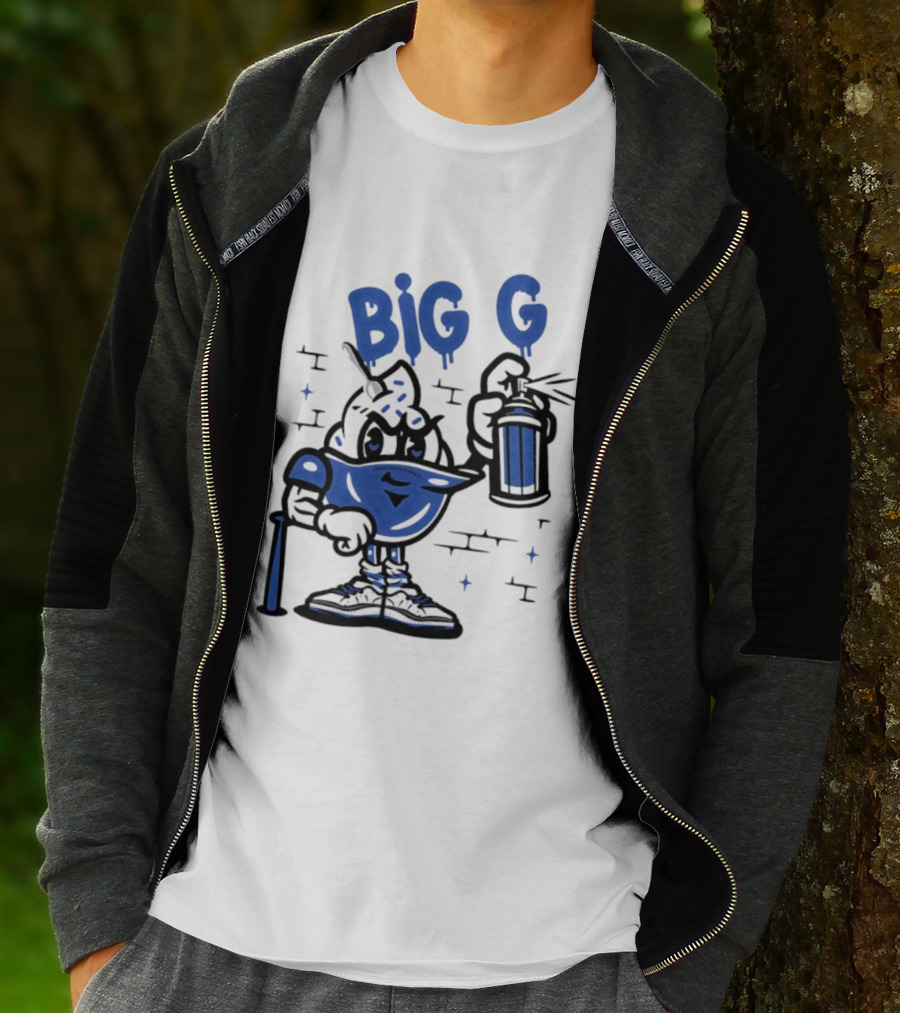 Big G New York Yankees Graffiti Street Art Character Spray Can T-Shirt