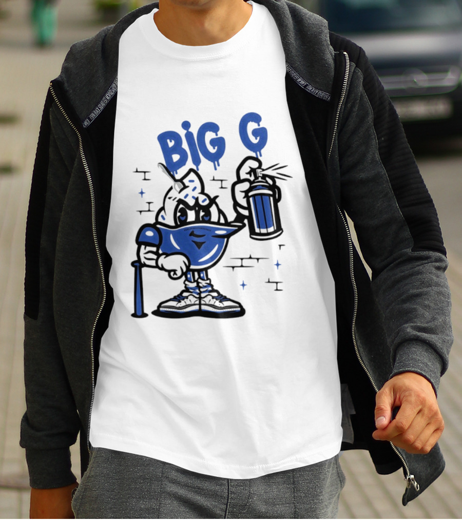 Big G New York Yankees Graffiti Street Art Character Spray Can T-Shirt