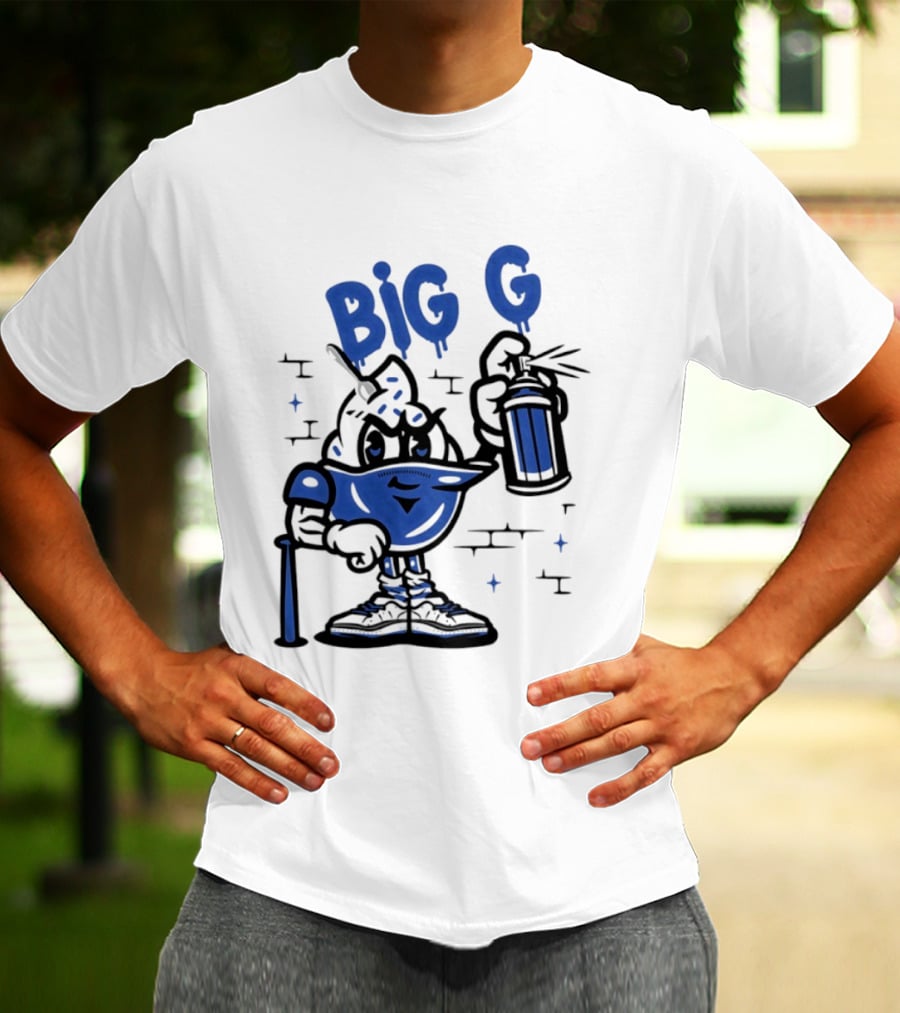 Big G New York Yankees Graffiti Street Art Character Spray Can T-Shirt