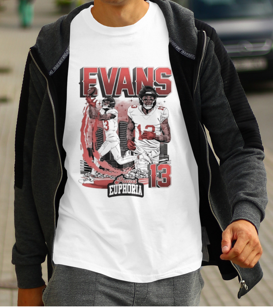 Evans 13 Euphoria Tampa Bay Buccaneers Football T-Shirt