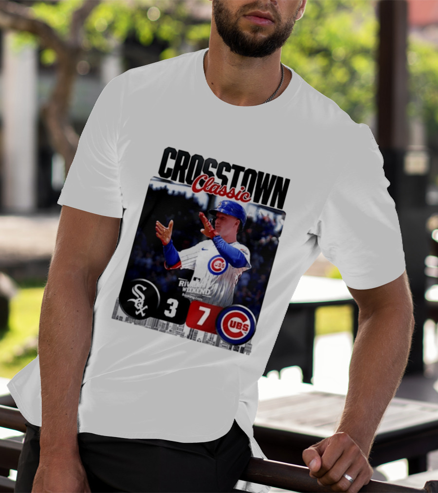 Crosstown Classic Cubs Victory Over White Sox 7 3 Pete Crow Armstrong MLB Rival Weekend T-Shirt