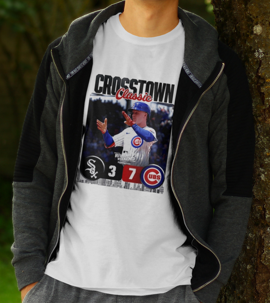 Crosstown Classic Cubs Victory Over White Sox 7 3 Pete Crow Armstrong MLB Rival Weekend T-Shirt