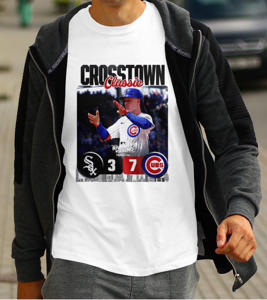 Crosstown Classic Cubs Victory Over White Sox 7 3 Pete Crow Armstrong MLB Rival Weekend T-Shirt