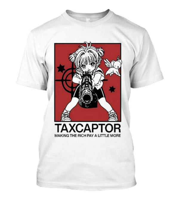 Sakura Cardcaptor Taxcaptor Making The Rich Pay A Little More Bold Anime Mashup T-Shirt