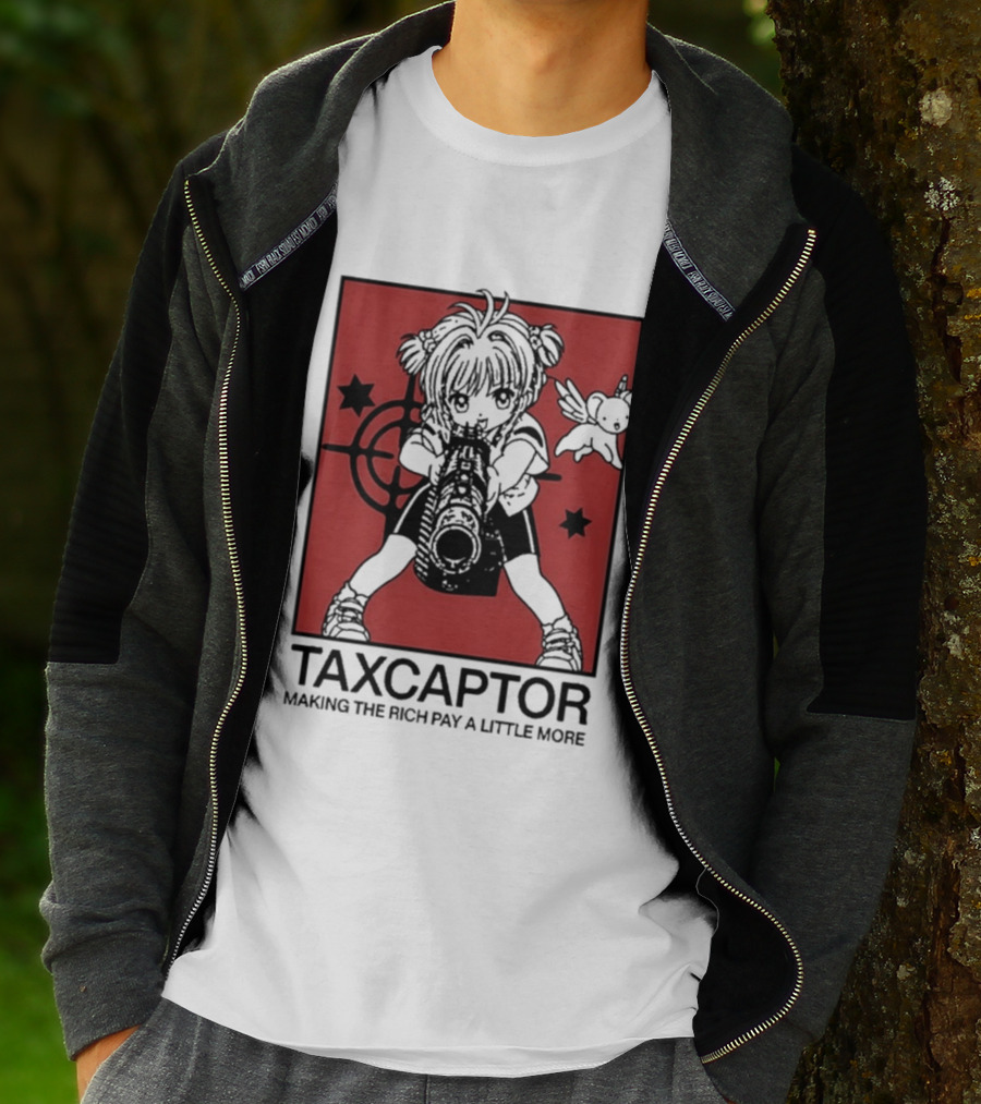 Sakura Cardcaptor Taxcaptor Making The Rich Pay A Little More Bold Anime Mashup T-Shirt