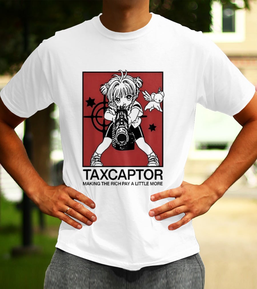 Sakura Cardcaptor Taxcaptor Making The Rich Pay A Little More Bold Anime Mashup T-Shirt