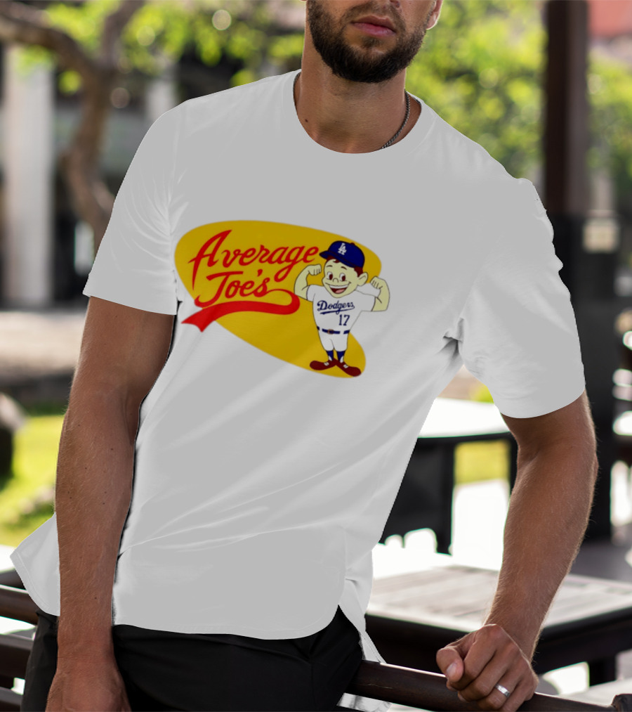 Average Joe's Dodgers No 17 LA Cartoon T-Shirt
