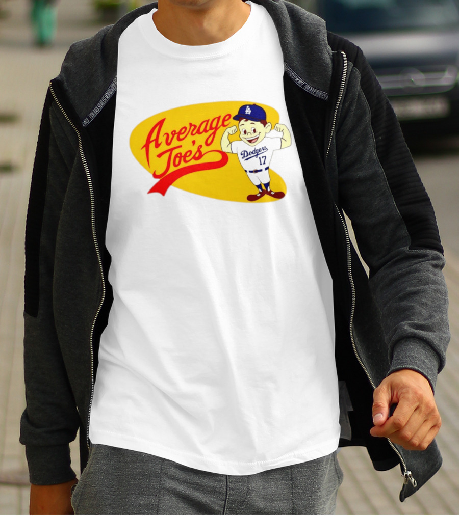 Average Joe's Dodgers No 17 LA Cartoon T-Shirt
