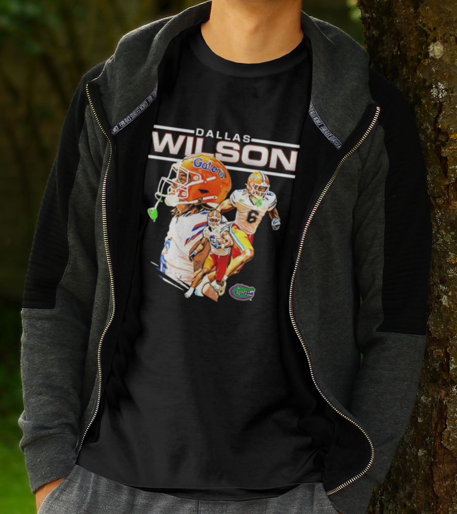 Dallas Wilson 6 Gators University Of Florida Football Player NCAA T-Shirt