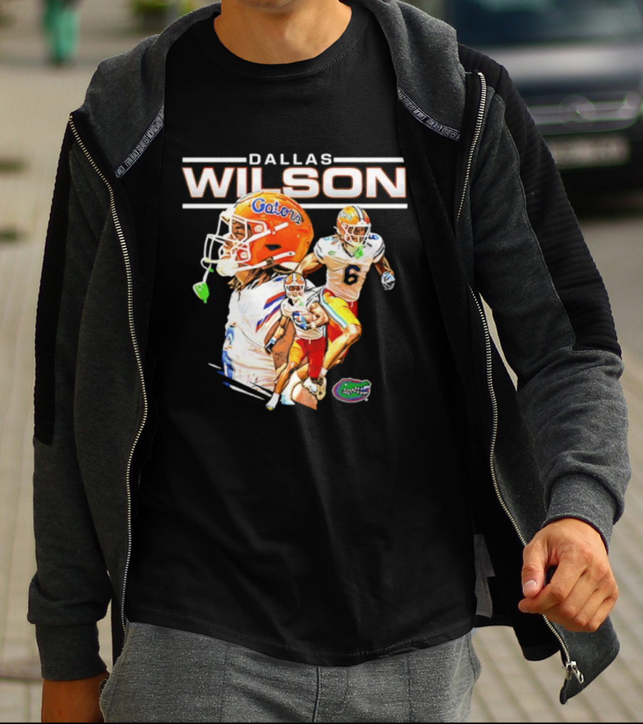 Dallas Wilson 6 Gators University Of Florida Football Player NCAA T-Shirt