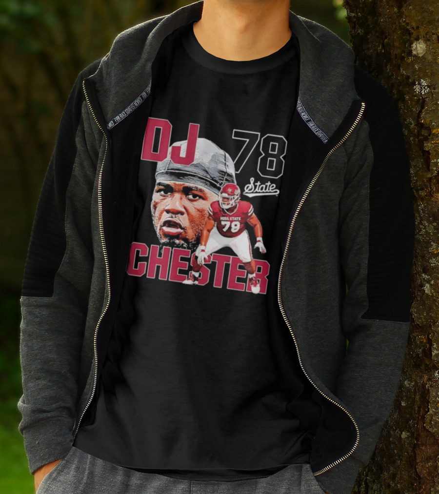 DJ Chester 78 Mississippi State NCAA Football Player T-Shirt