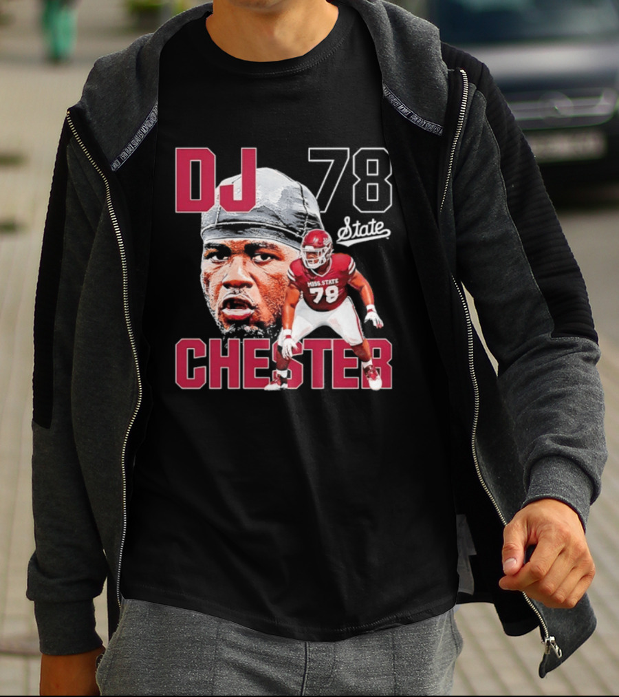 DJ Chester 78 Mississippi State NCAA Football Player T-Shirt