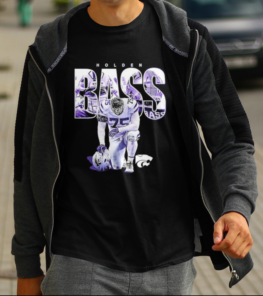 Holden Bass 75 Kansas State NCAA Football Stamped Show Respect T-Shirt