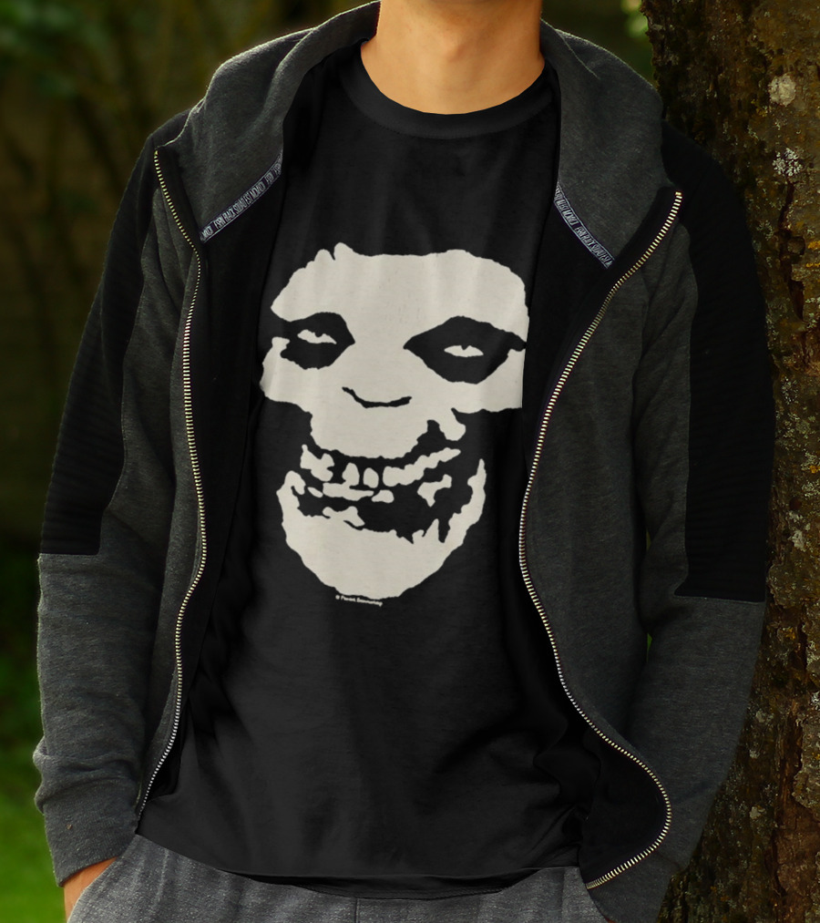 SUGA BTS Crimson Ghost Skull Misfits Collaboration T-Shirt