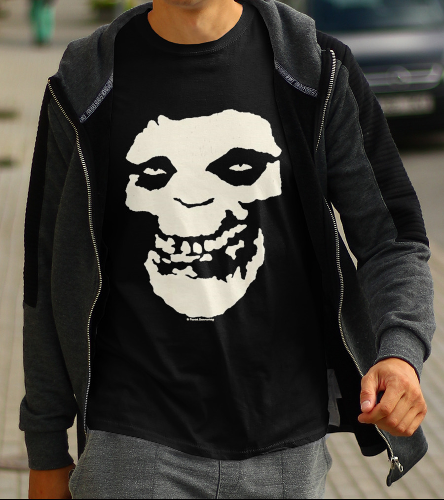 SUGA BTS Crimson Ghost Skull Misfits Collaboration T-Shirt