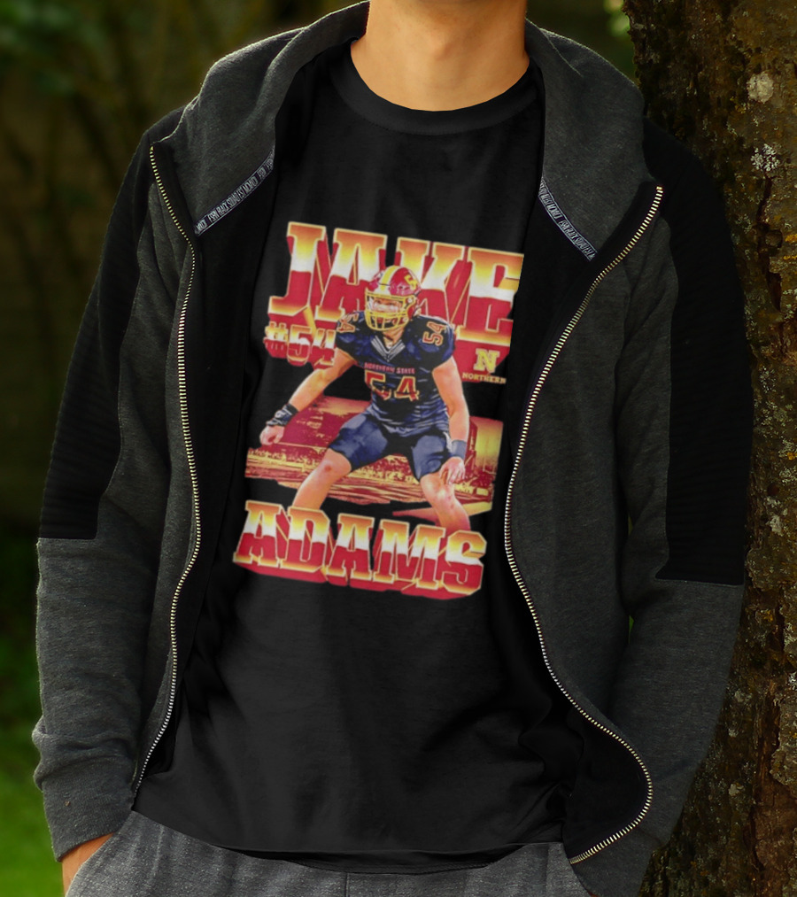 Jake Adams 54 Northern State University NCAA Football Player Number T-Shirt