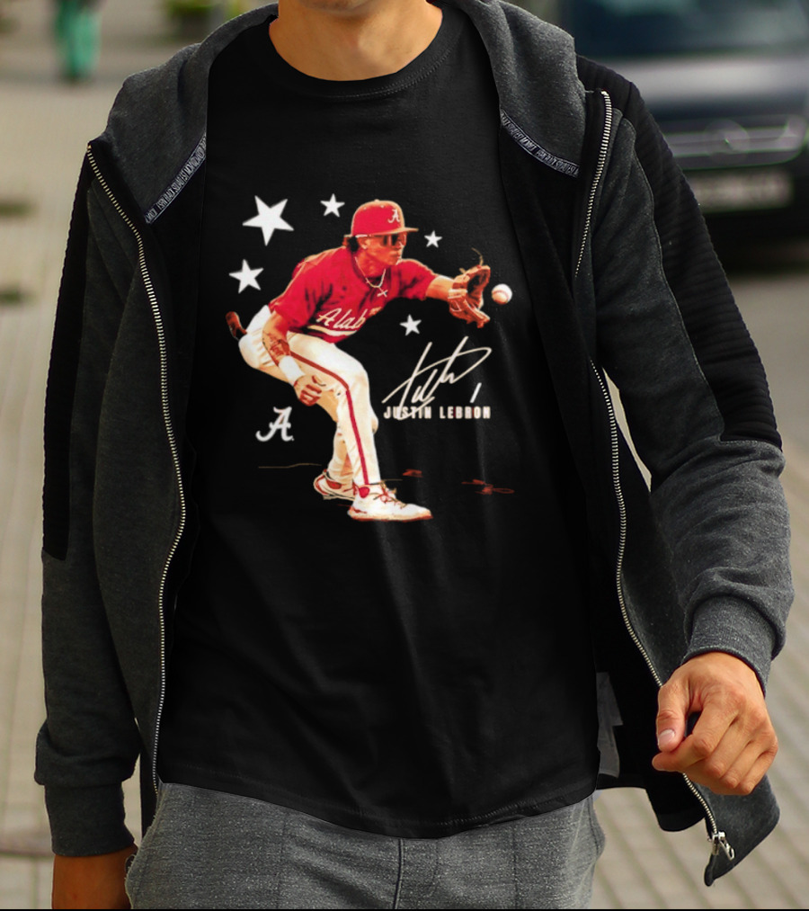 Alabama Crimson Tide NCAA Baseball Justin Lebron Signature T-Shirt