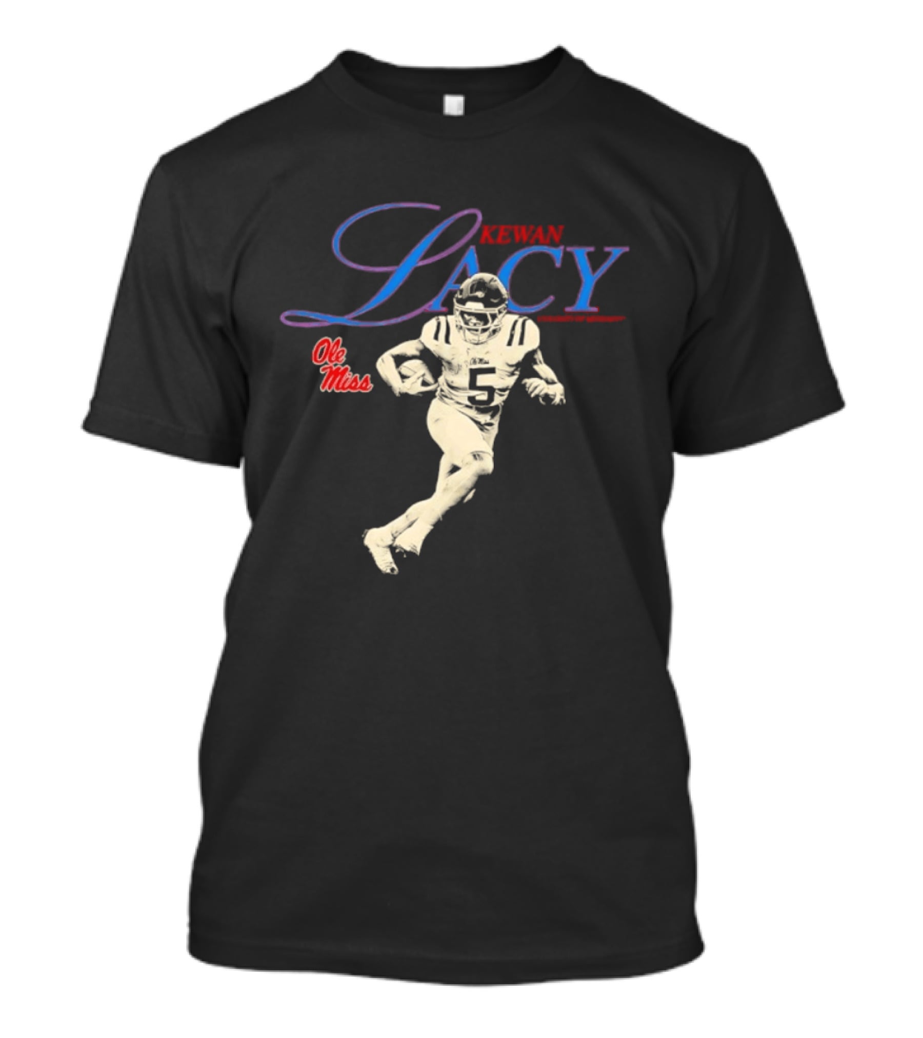 Kewan Lacy 5 Ole Miss Rebels NCAA Football Player T-Shirt