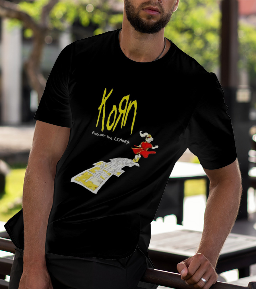 Korn Follow The Leader Nu Metal Band Hopscotch Cover T-Shirt