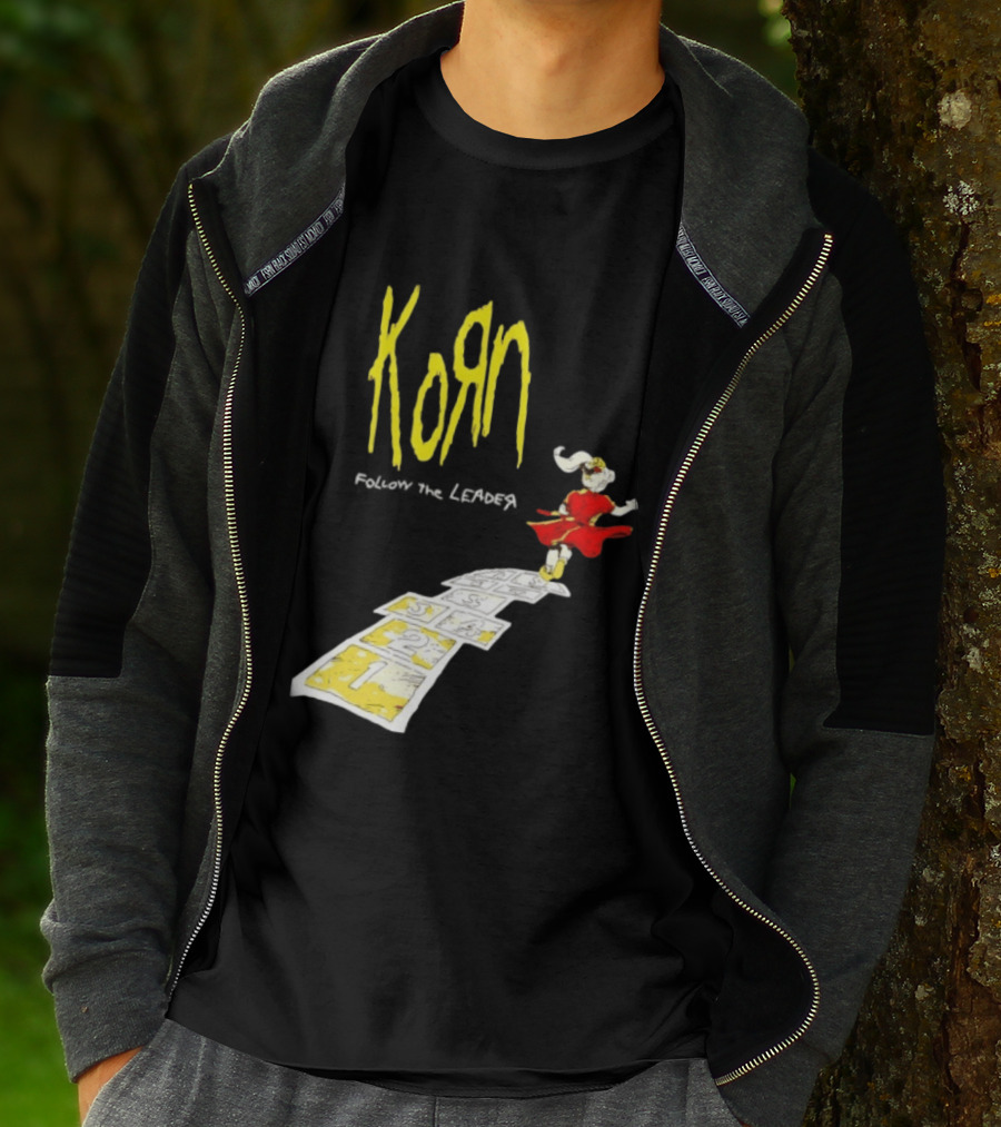 Korn Follow The Leader Nu Metal Band Hopscotch Cover T-Shirt