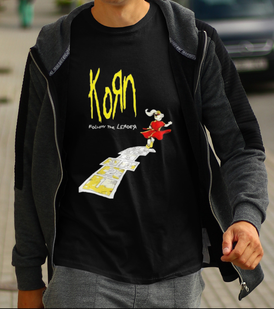 Korn Follow The Leader Nu Metal Band Hopscotch Cover T-Shirt