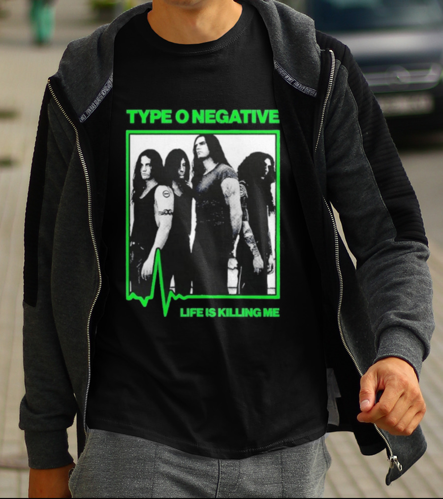 Type O Negative Life Is Killing Me Band Photo Peter Steele T-Shirt