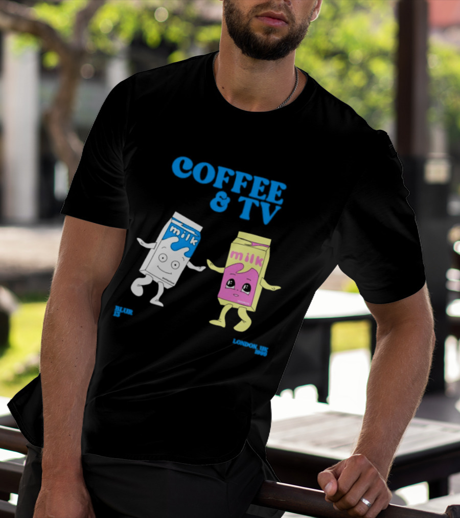 Blur Coffee & TV Milk Cartons 13 London UK 1999 Britpop T-Shirt