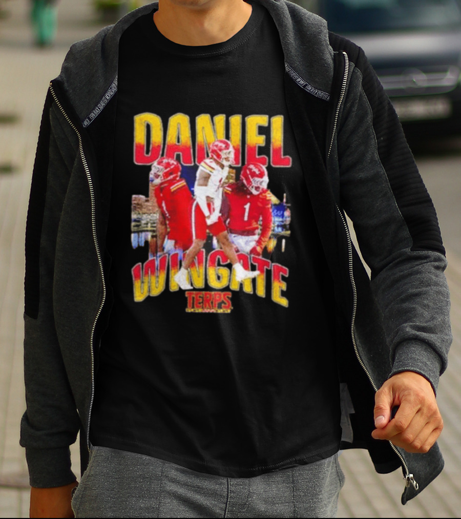 Daniel Wingate Terps No 1 Maryland Football Collage T-Shirt