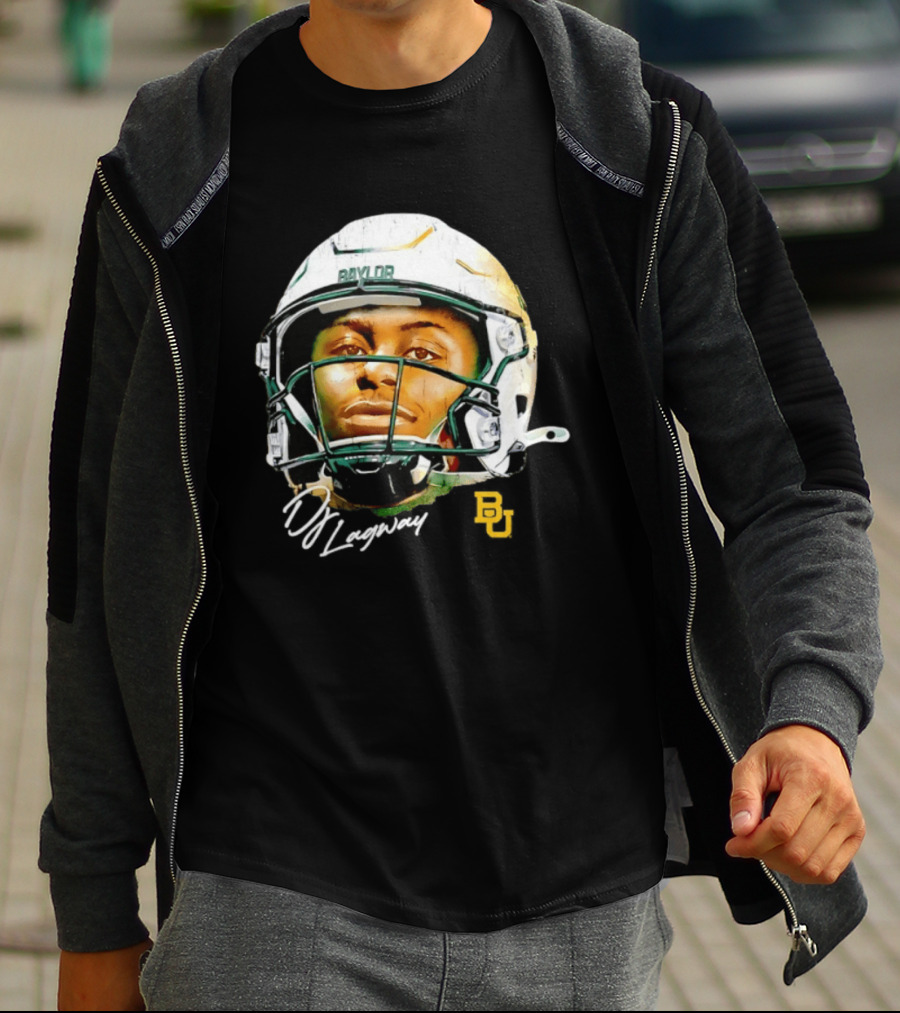 DJ Lagway Baylor Bears NCAA Football Caricature Baylor Helmet T-Shirt