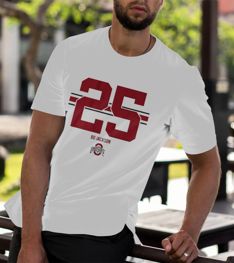 Bo Jackson 25 Ohio State Buckeyes NCAA Football T-Shirt