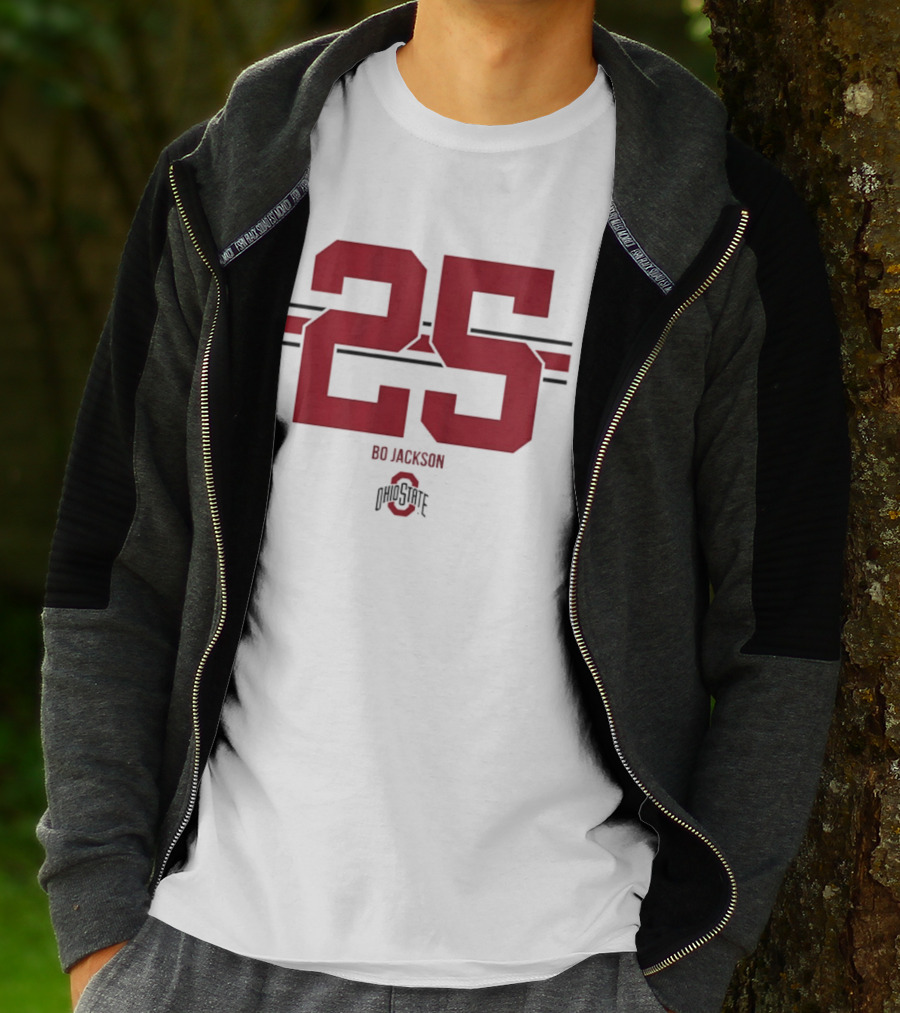 Bo Jackson 25 Ohio State Buckeyes NCAA Football T-Shirt
