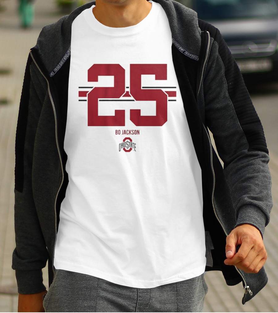 Bo Jackson 25 Ohio State Buckeyes NCAA Football T-Shirt