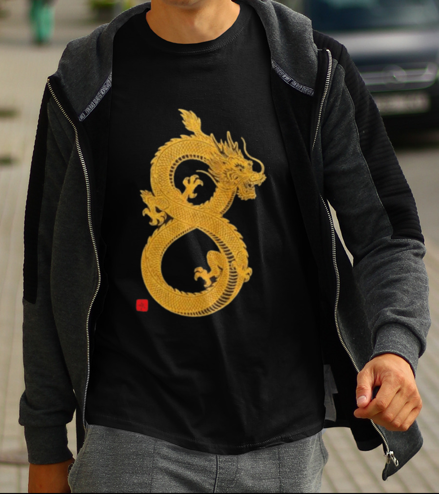 Infinity Dragon Of Fortune Mythical Serpent Symbol Asian Lore T-Shirt