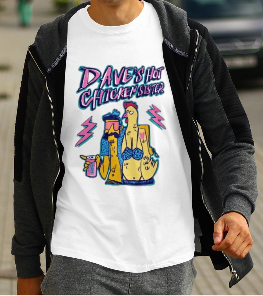 Dave's Hot Chicken Sister Cartoon T-Shirt