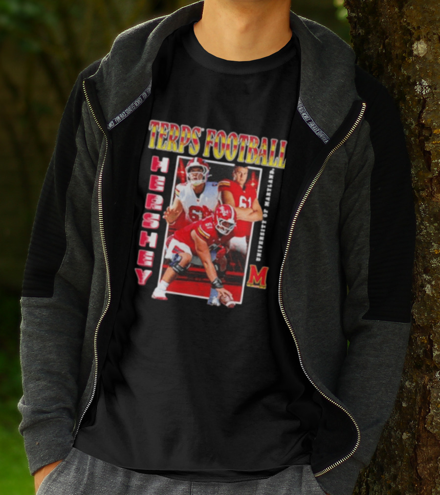 Terps Football Hershey University Of Maryland No 61 T-Shirt